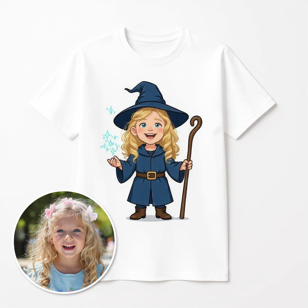 The Little Wizard - Custom Pet or Person Photo T-shirt