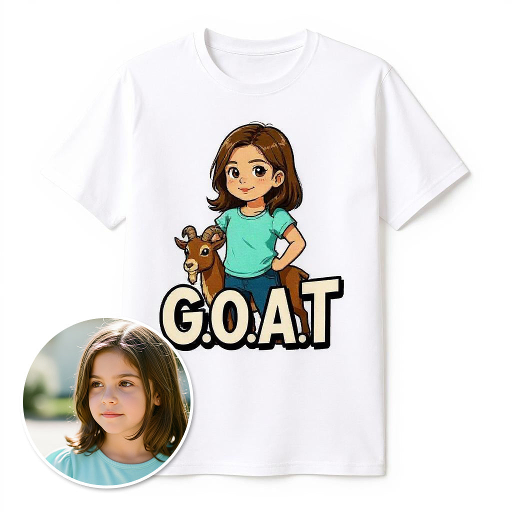 The Real G.O.A.T. - Custom Pet or Person Photo T-shirt