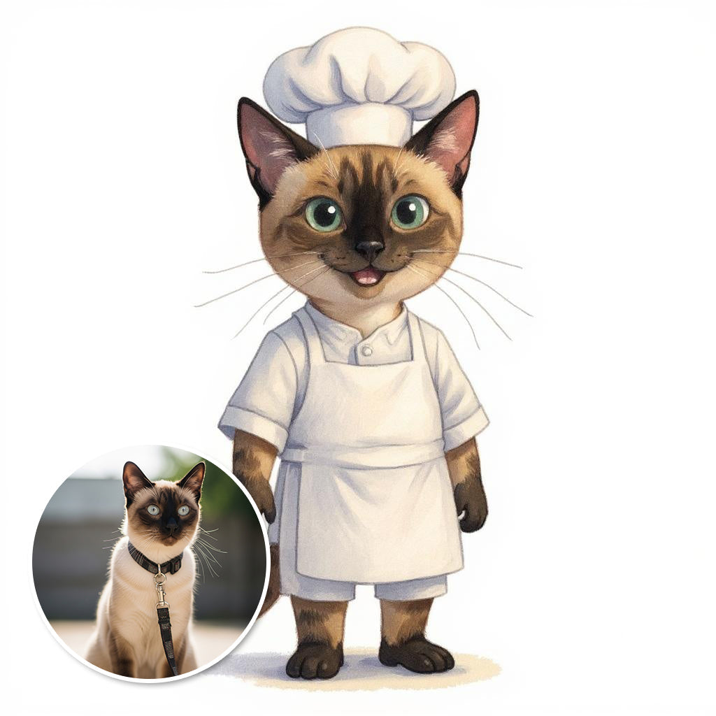 The Sous Chef - Custom Person or Pet Photo Sticker