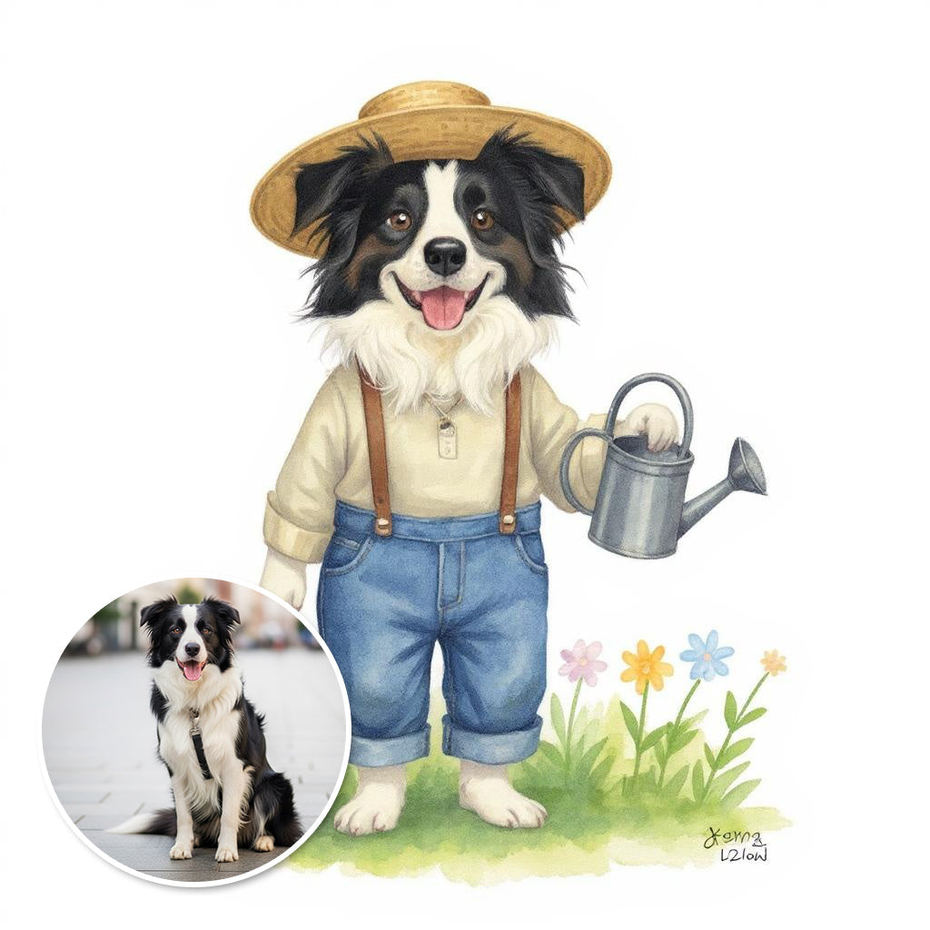 The Green Thumb - Custom Pet or Person Photo Sticker