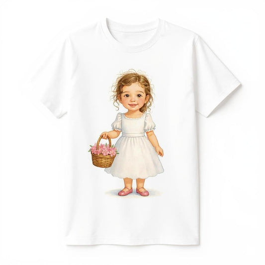 The Flower Girl - Custom Person or Pet Photo T-shirt
