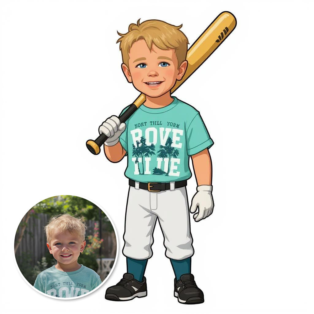 The All-Star - Custom Baseball Photo Sticker