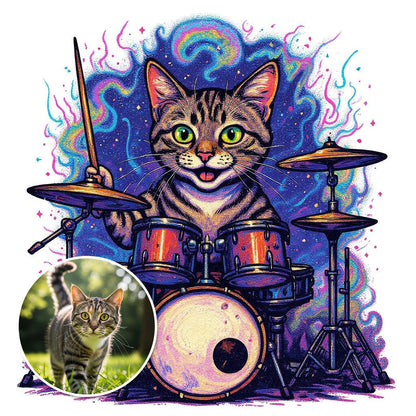 The Drummer - Custom Photo Sticker