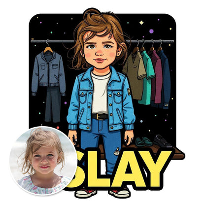 The Trendsetter - "I Slay" Custom Pet or Person Photo Sticker