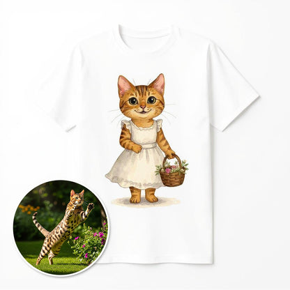 The Flower Girl - Custom Person or Pet Photo T-shirt