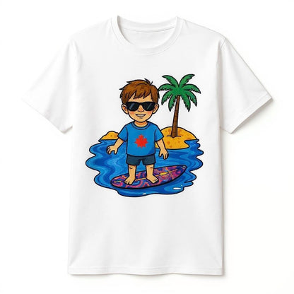 The Beach Bum - Custom Pet or Person Surfer Photo T-shirt