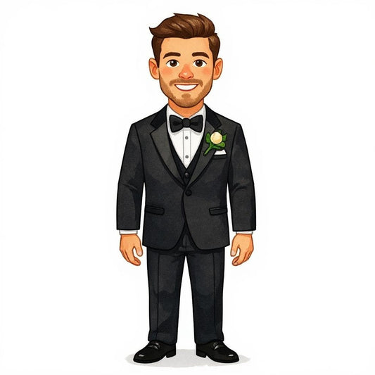 The Groom - Custom Portrait Photo Sticker