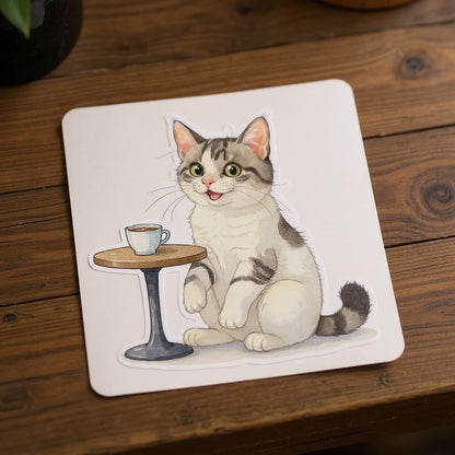 Cafe Cutie - Custom Pet or Person Photo Sticker