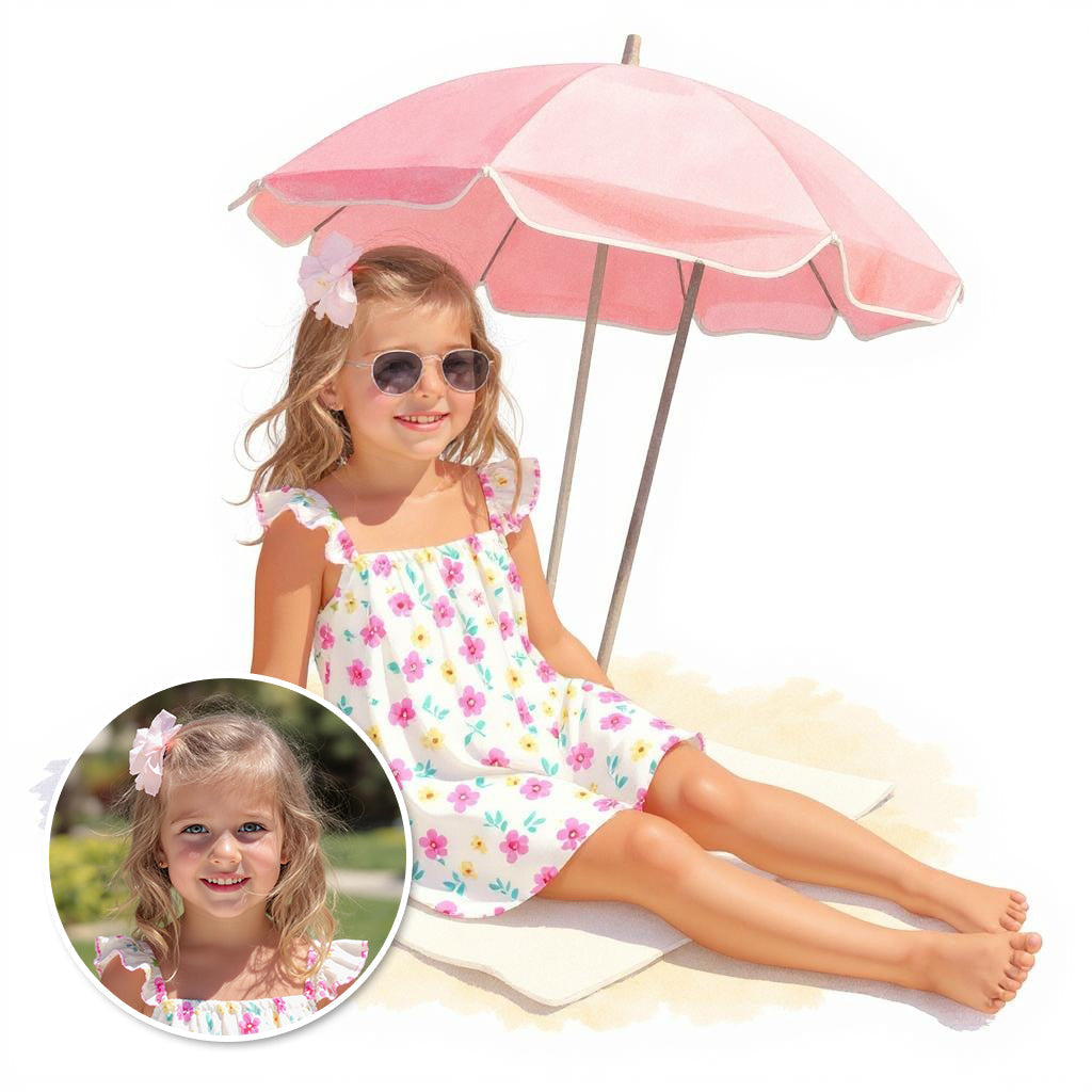 Beach Vibes - Custom Pet or Person Photo Sticker