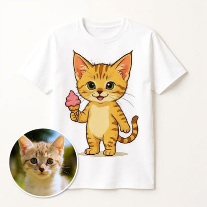 Summer Scoops - Custom Pet or Person Photo T-shirt