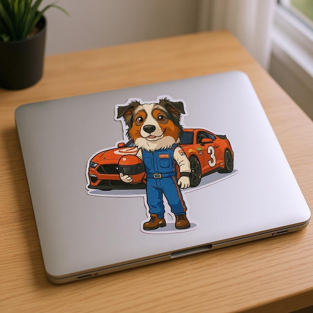 The Pro Racer - Custom Pet or Person Photo Sticker