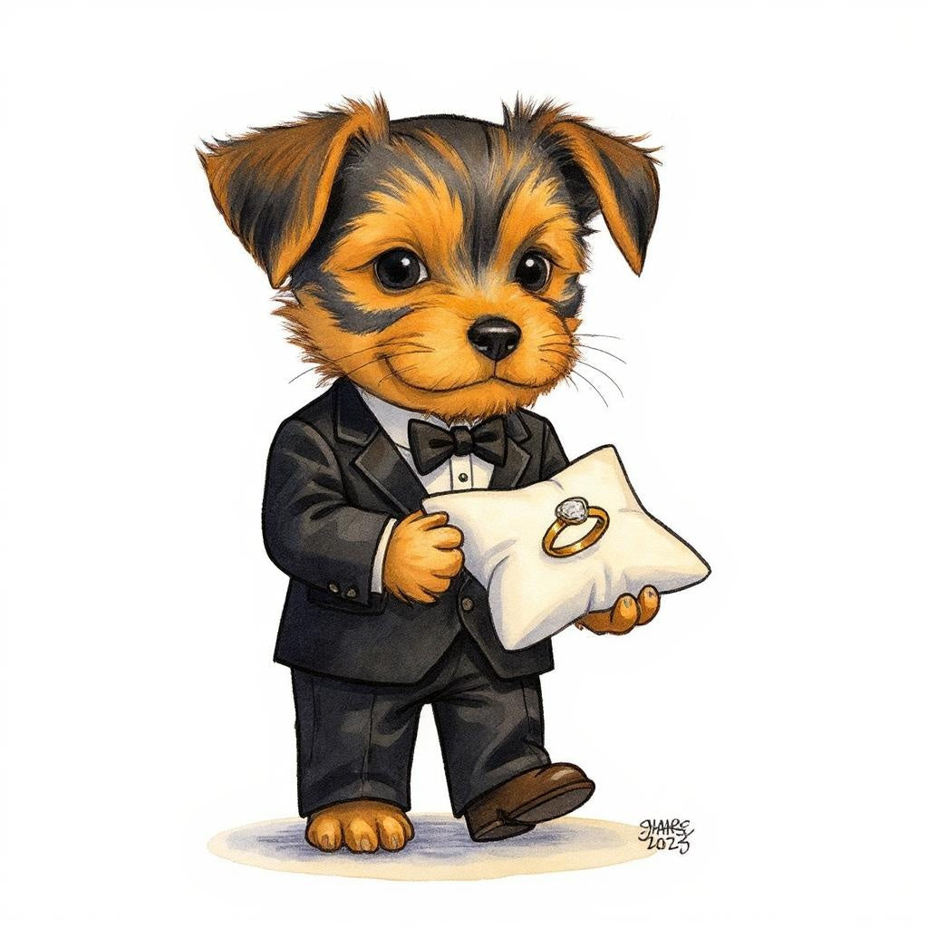 The Ring Bearer - Custom Pet or Person Portrait Photo Sticker