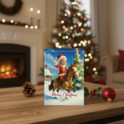 The Christmas Rider - Personalized Greeting Card