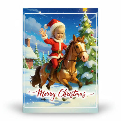 The Christmas Rider - Personalized Greeting Card