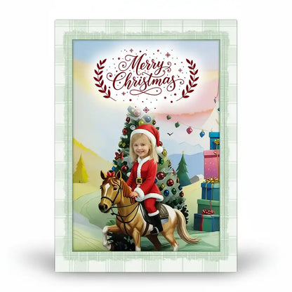 The Festive Rider - Personalized Greeting Card
