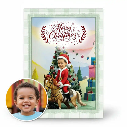The Festive Rider - Personalized Greeting Card