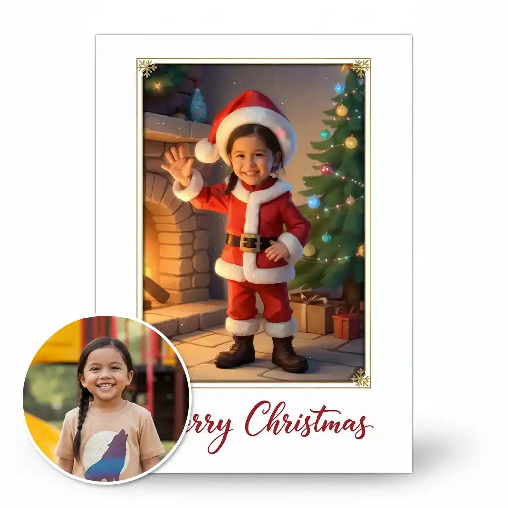 The Junior Santa - Personalized Greeting Card