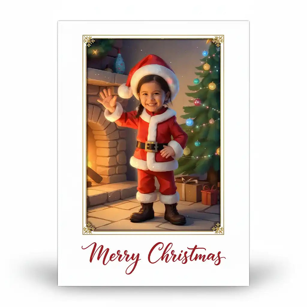 The Junior Santa - Personalized Greeting Card