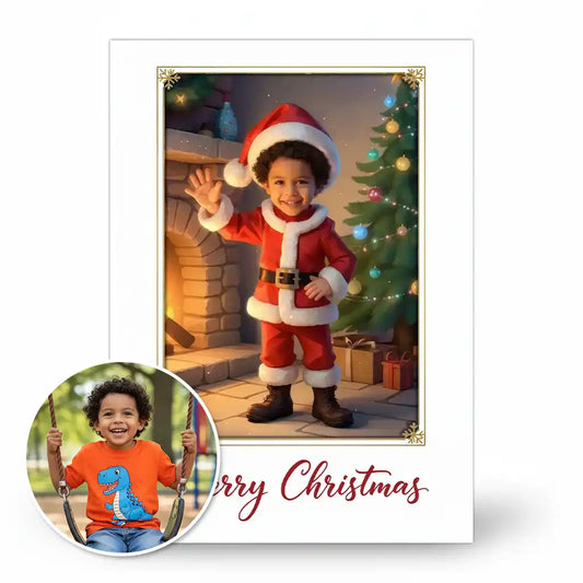The Junior Santa - Personalized Greeting Card