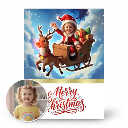 The Sleigh Rider - Personalized Greeting Card
