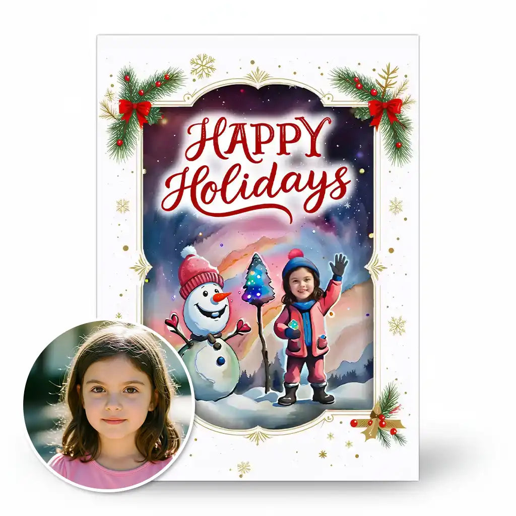 The Snowman - Personalized Greeting Card
