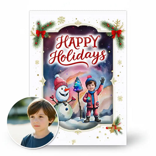 The Snowman - Personalized Greeting Card