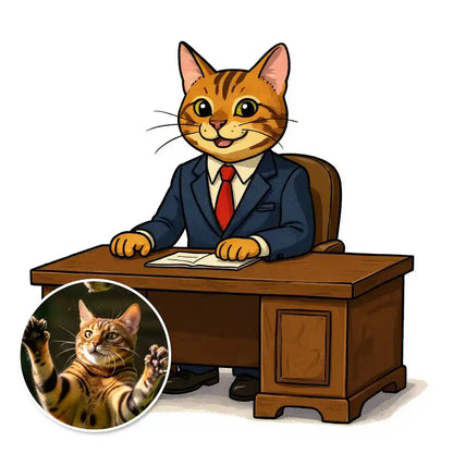 The Executive - Custom Person or Pet Photo Sticker