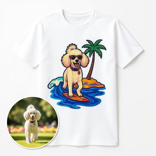 The Beach Bum - Custom Pet or Person Surfer Photo T-shirt