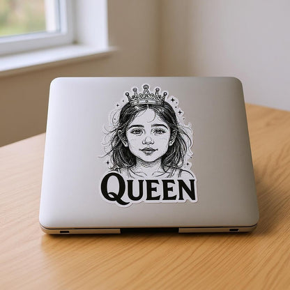 The Monochrome Queen - Custom Pet or Person Photo Sticker