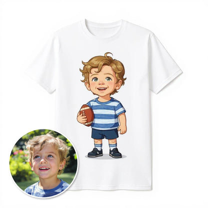 The Touchdown Champ - Custom Pet or Person Football Photo T-shirt