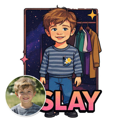 The Trendsetter - "I Slay" Custom Pet or Person Photo Sticker