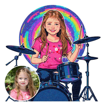 The Drummer - Custom Photo Sticker