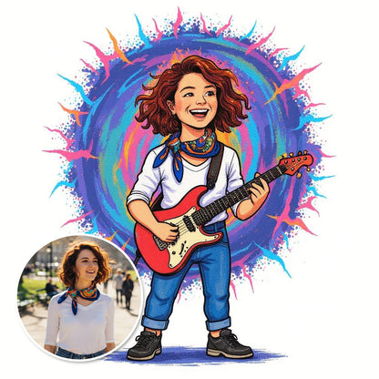 The Rock Star - Custom Photo Sticker
