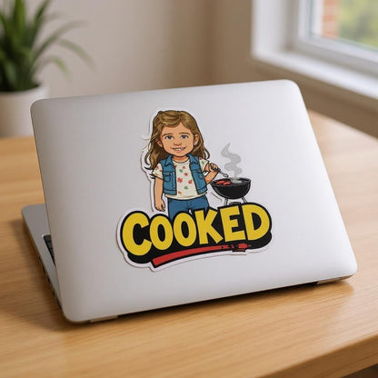 Cooked - Custom Pet or Person Photo Sticker