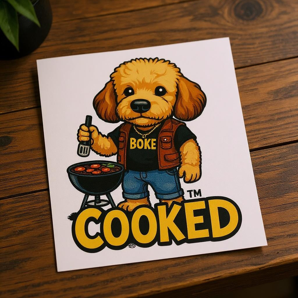 Cooked - Custom Pet or Person Photo Sticker