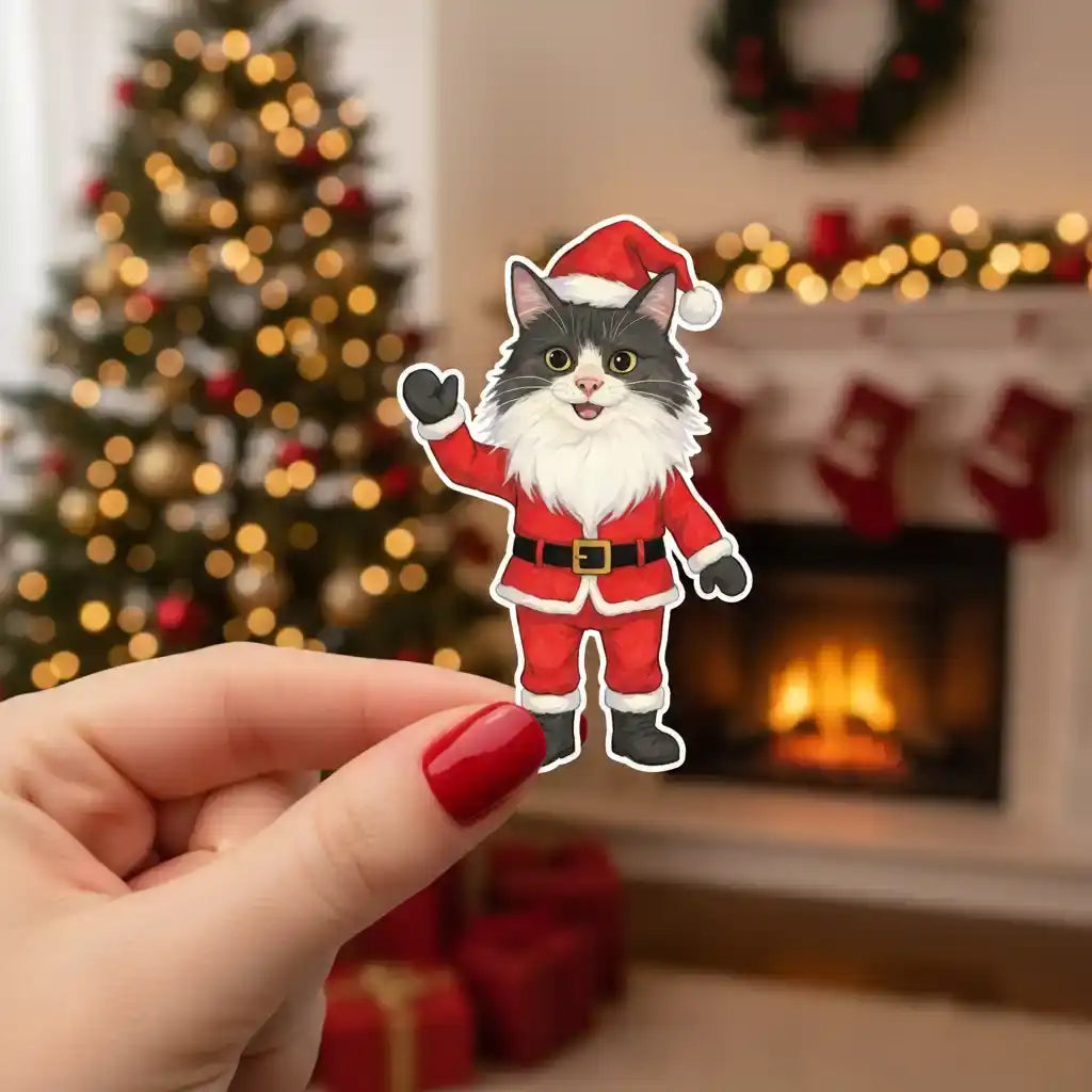 The Junior Claus - Custom Person or Pet Photo Sticker