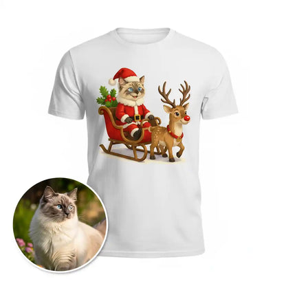 The Sleigh Commander - Custom Person or Pet Photo T-shirt