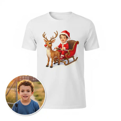 The Sleigh Commander - Custom Person or Pet Photo T-shirt