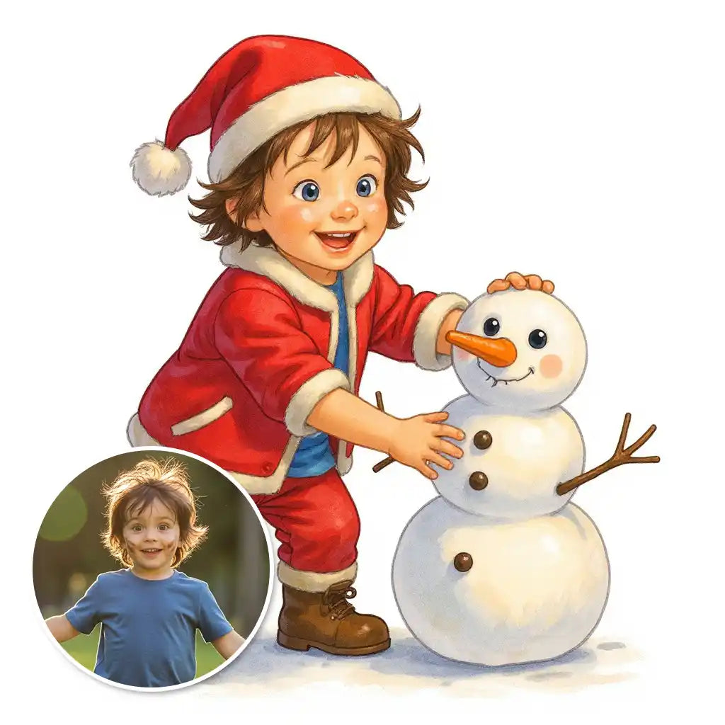 The Frosty Friend - Custom Person or Pet Photo Sticker