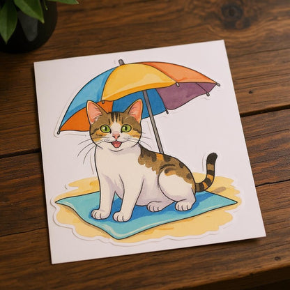 Beach Vibes - Custom Pet or Person Photo Sticker