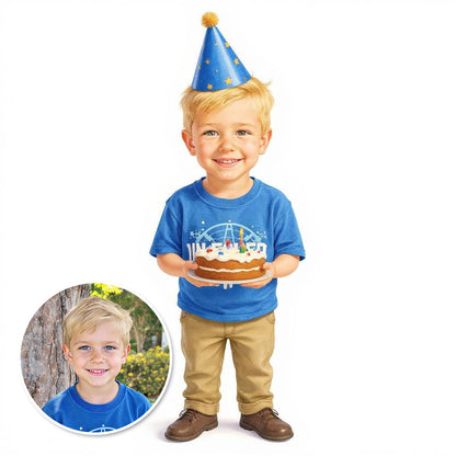Birthday Bash Sticker - Custom Pet or Person Photo Sticker
