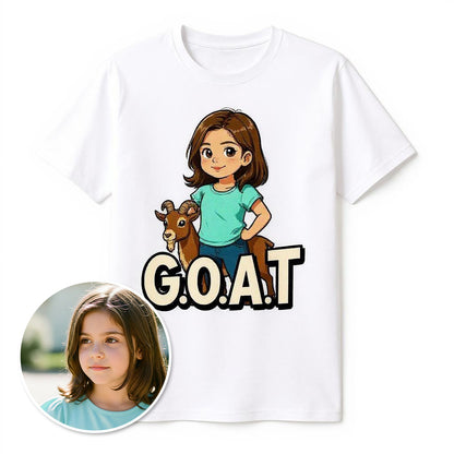 The Real G.O.A.T. - Custom Pet or Person Photo T-shirt